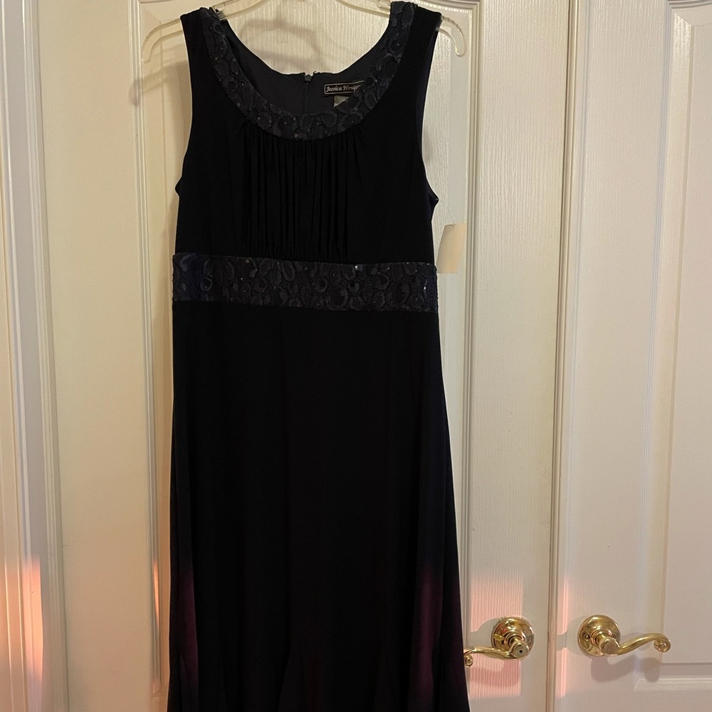 Navy Blue Jessica Howard Dress with Lace Details